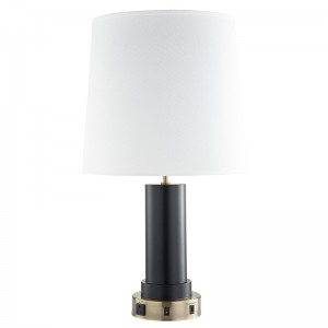 Пользовательские ночи и лампа с антикварной латуниной и черной отделкой, выключатель на/off Rocker, удобная розетка и порт зарядки USB в гостях